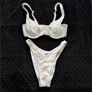 Elegant White Lace Bikini Set